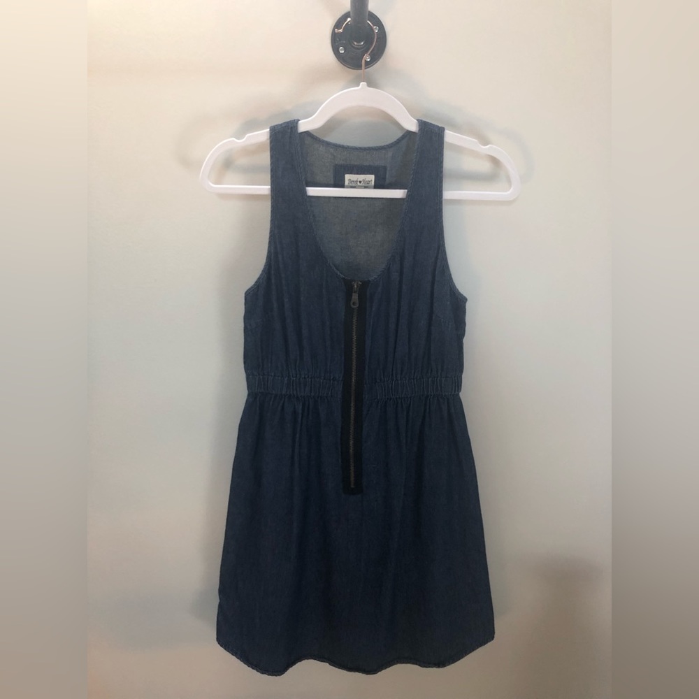 Derek Heart size M zipper front jean mini dress
